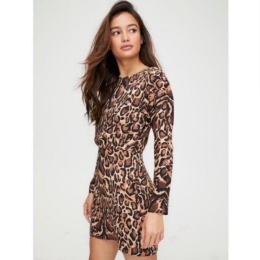 NWOT Babaton Aritzia Samson Animal Print Dress